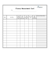BALM - Fluency Measurement Card