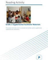 GRADE 1 : Reading Activity_Supplemental Facilitator Materials_Grade 1