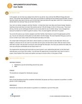 Implementer Devotional : 0-1_Devos_User Guide