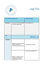 Promote Healthy Behaviors - Log Frame