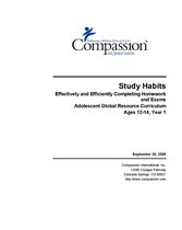 Youth Curriculum : Study Habits 12-14 Yr1