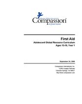 Youth Curriculum : First Aid 15-18 Yr1