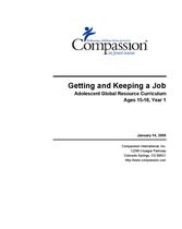 Youth Curriculum : Getting and Keeping a Job 15-18 Yr1