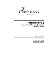 Youth Curriculum : Problem Solving 15-18 Yr1