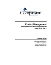 Youth Curriculum : Project Management 15-18 Yr1