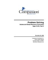 Youth Curriculum : Problem Solving 15-18 Yr2