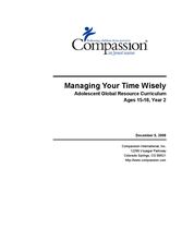 Youth Curriculum : Time Management 15-18 Yr2
