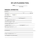 MY LIFE PLANNING TOOL -  9 TO 14 YEARS